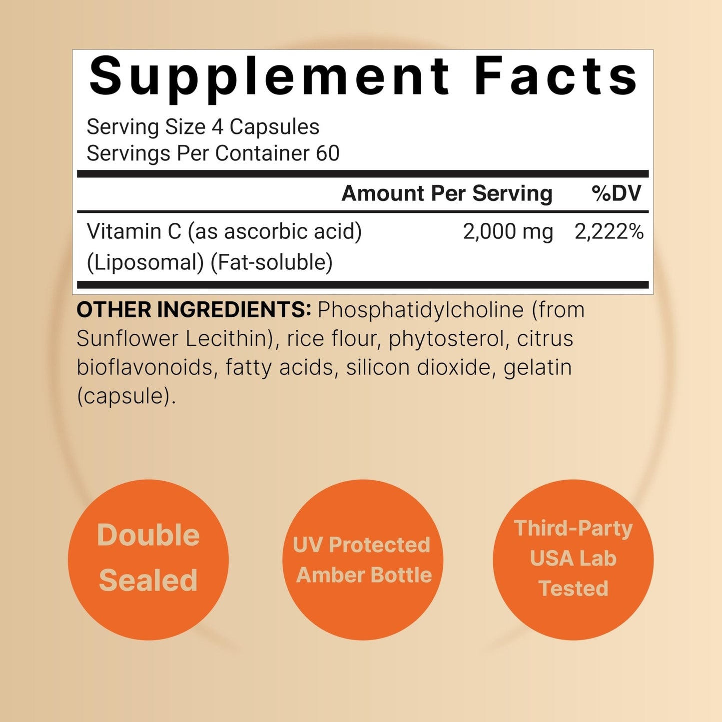 NatureBell Liposomal Vitamin C 2,000mg Per Serving, 240 Capsules | Fat-Soluble Vitamin C – Daily Vitamin Supplement for Men & Women – Non-GMO, Gluten Free - PrimeBioHealth - canada supplements