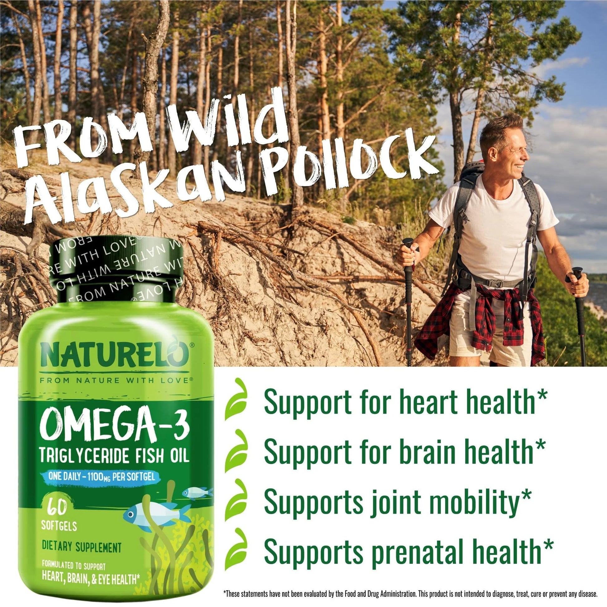 NATURELO Burpless Omega 3 Fish Oil Supplement - 1100mg Triglyceride Omega-3, EPA + DHA, Liquid Fish Oil for Heart, Eye, Brain, Joint Health - PrimeBioHealth - canada supplements
