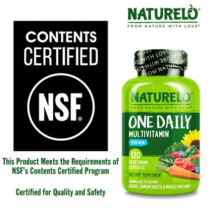 NATURELO Mens Multivitamins - One Daily Multivitamin for Men with Vitamins, Minerals & Organic Whole Foods, Boost Energy & Health - PrimeBioHealth - canada supplements