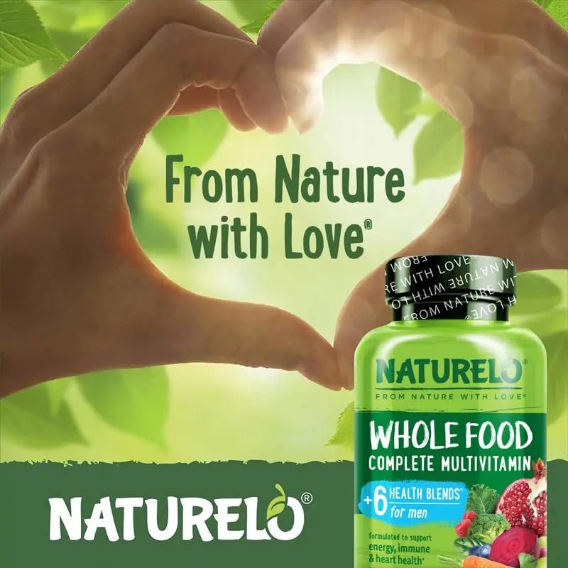 NATURELO Mens Multivitamins - Whole Food Multivitamin for Men with Vitamins, Minerals - 120 Vegetarian Capsules for Energy, Brain, Heart, Eye Health* - PrimeBioHealth - canada supplements