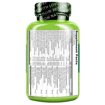 NATURELO Mens Multivitamins - Whole Food Multivitamin for Men with Vitamins, Minerals - 240 Vegetarian Capsules for Energy, Brain, Heart, Eye Health* - PrimeBioHealth - canada supplements