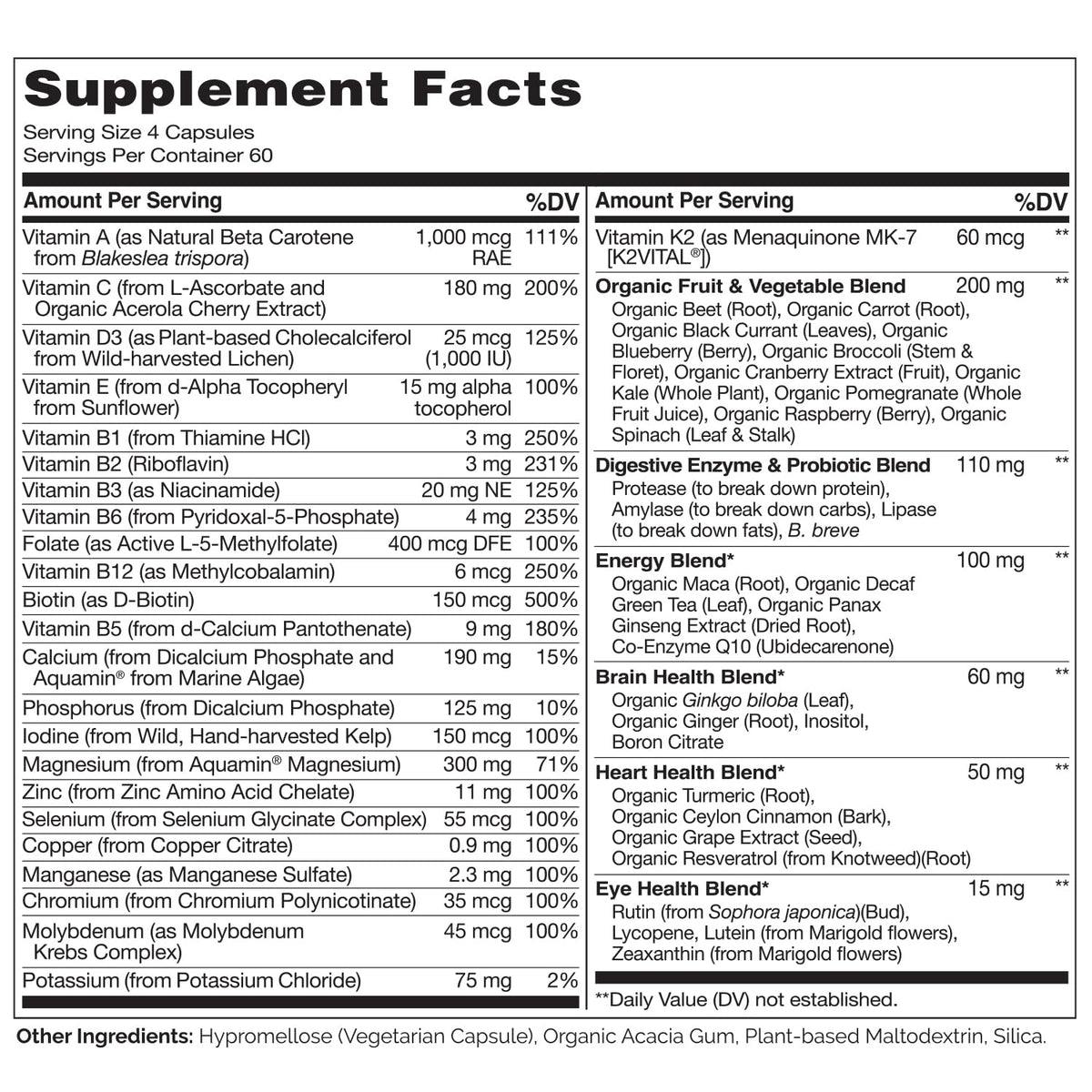 NATURELO Mens Multivitamins - Whole Food Multivitamin for Men with Vitamins, Minerals - 240 Vegetarian Capsules for Energy, Brain, Heart, Eye Health* - PrimeBioHealth - canada supplements
