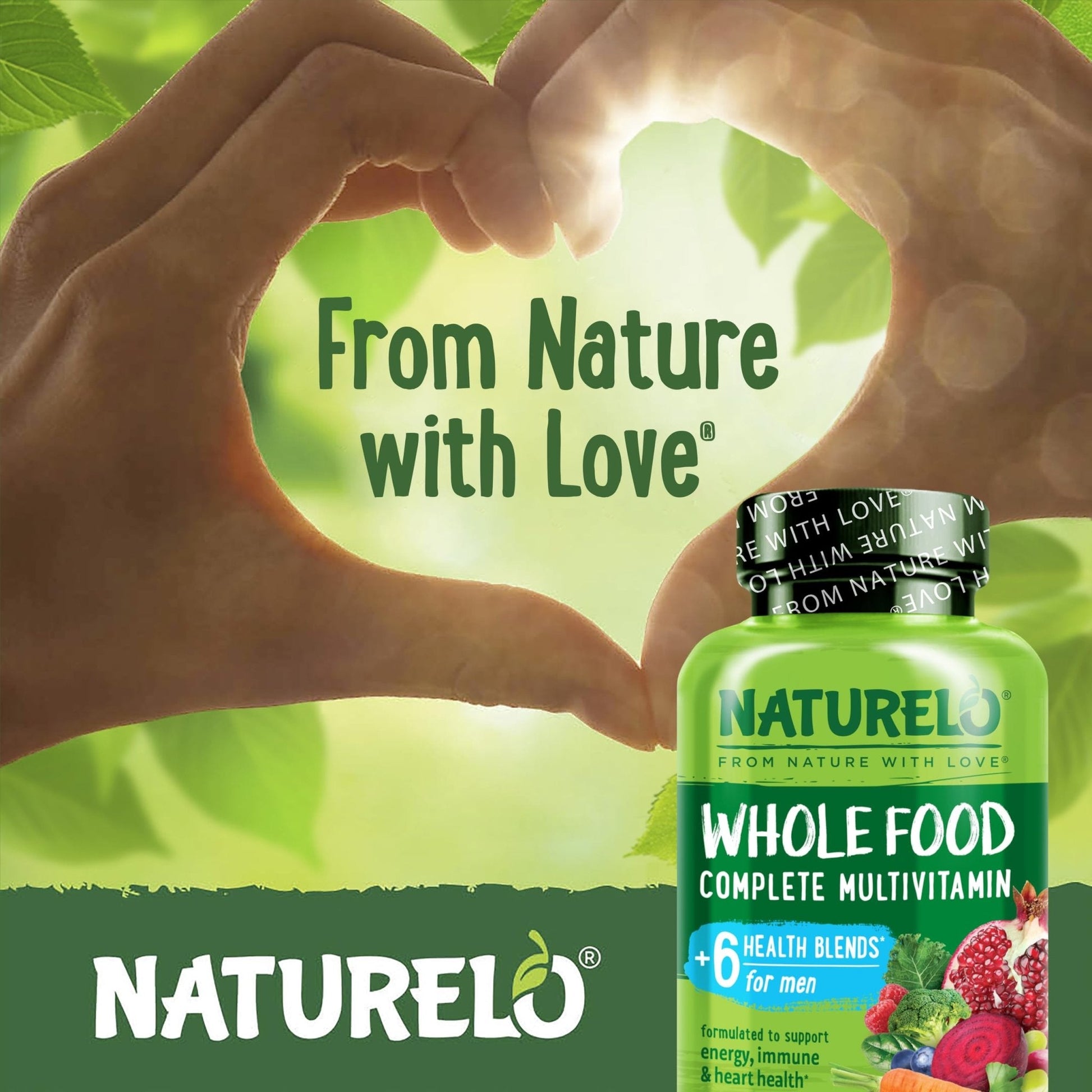 NATURELO Mens Multivitamins - Whole Food Multivitamin for Men with Vitamins, Minerals - 240 Vegetarian Capsules for Energy, Brain, Heart, Eye Health* - PrimeBioHealth - canada supplements