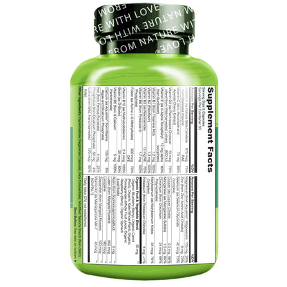NATURELO Multivitamins for Teenage Girls/Boys, 60 Capsules, Whole Food Multivitamin with Minerals, Non-GMO, Vegetarian - PrimeBioHealth - canada supplements