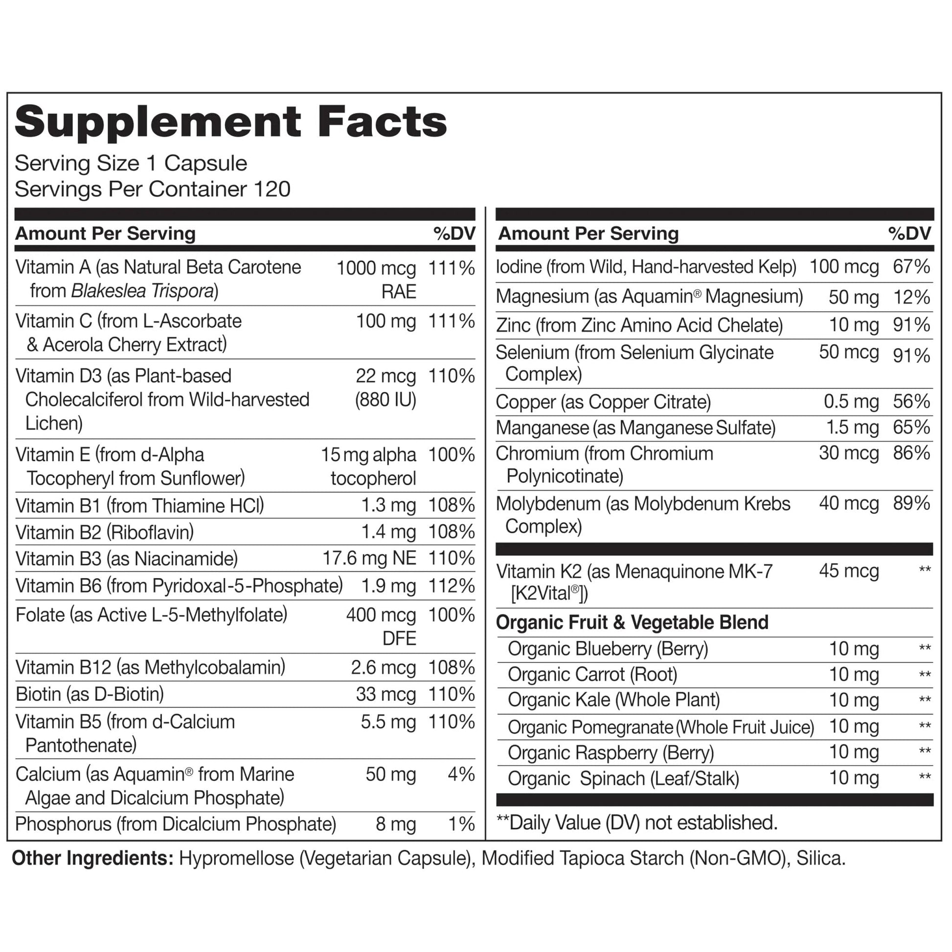 NATURELO One Daily Multivitamin for Men, 120 Vegetarian Capsules One Daily Multivitamin for Women - PrimeBioHealth - canada supplements