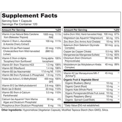 NATURELO One Daily Multivitamin for Men, 120 Vegetarian Capsules One Daily Multivitamin for Women - PrimeBioHealth - canada supplements