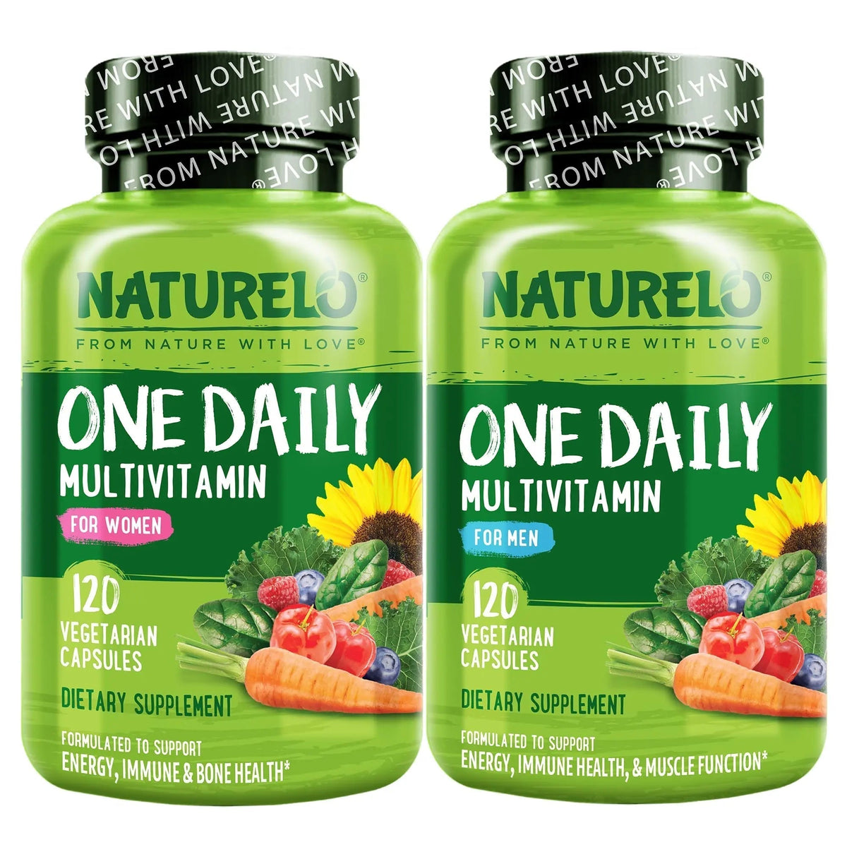 NATURELO One Daily Multivitamin for Men, 120 Vegetarian Capsules One Daily Multivitamin for Women - PrimeBioHealth - canada supplements