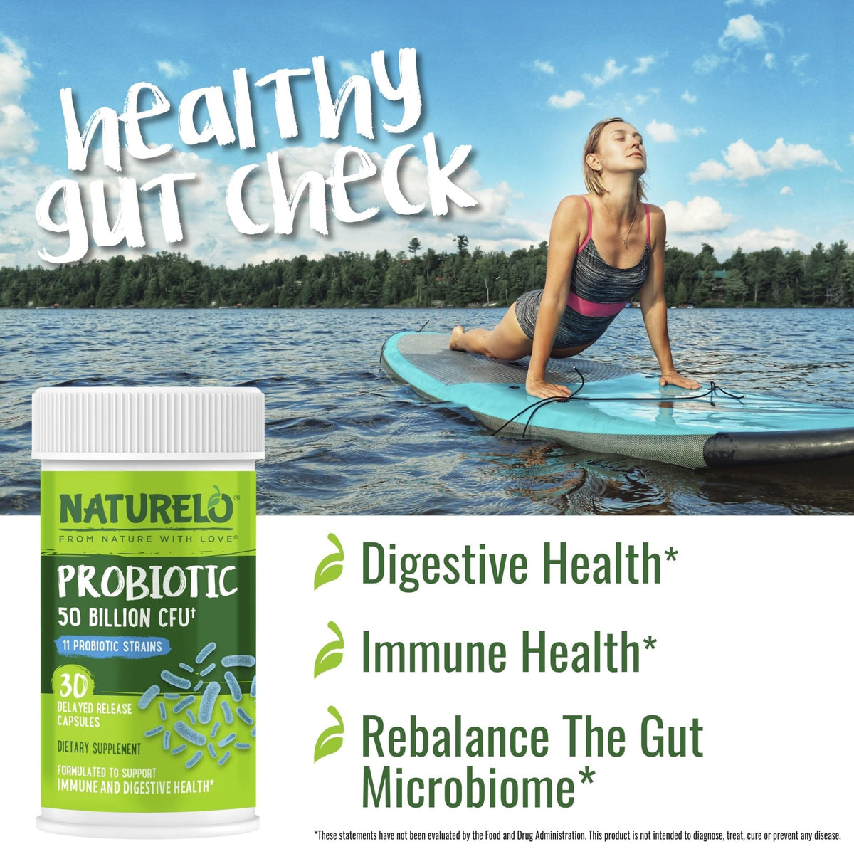 NATURELO Probiotics for Digestive Health, 50 Billion CFU, 30 Vegetarian Capsules, 11 Strains, Daily Use Supplement, Delayed Release, No-Fridge, Helps Boost Immune System, - PrimeBioHealth - canada supplements