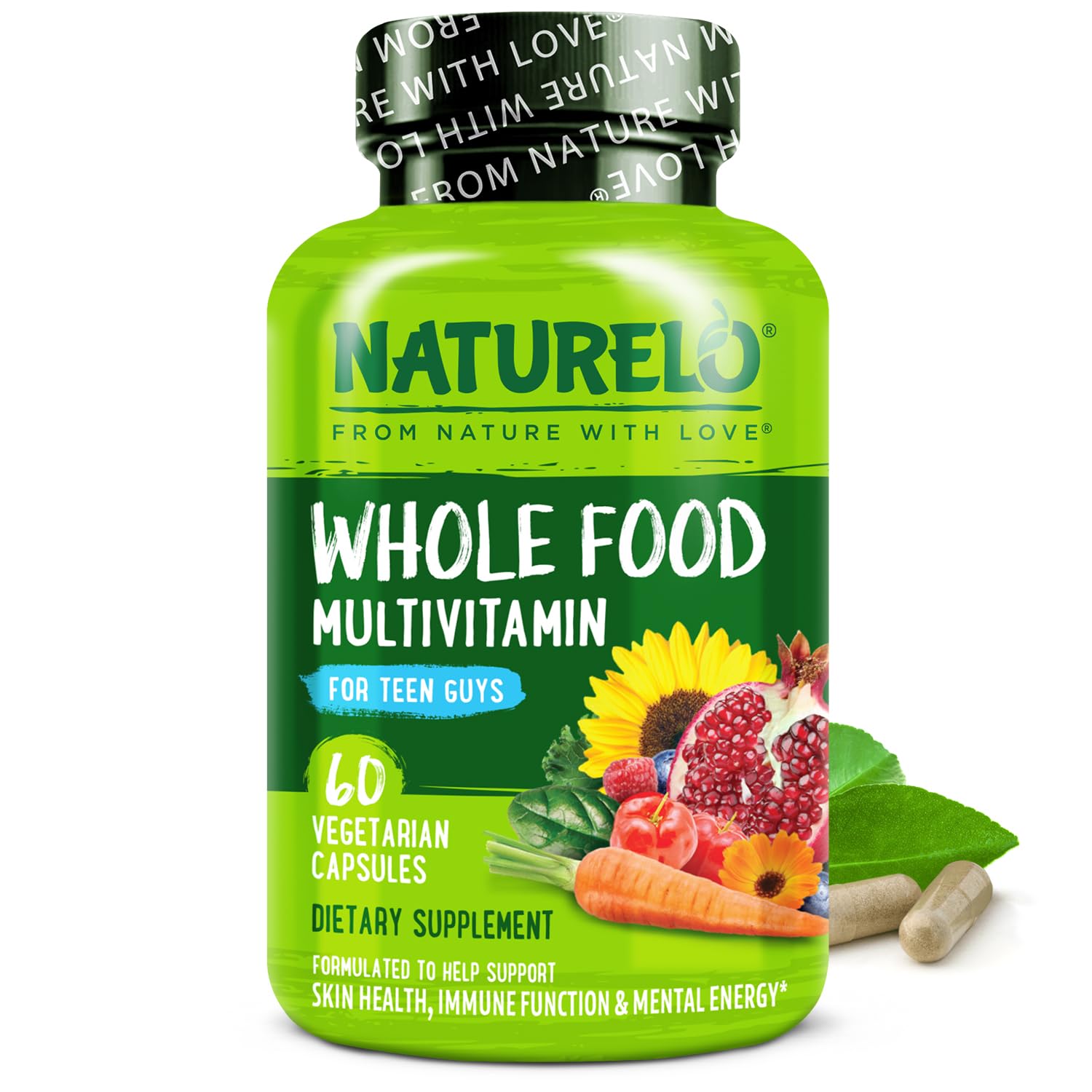 NATURELO Teen Multivitamin - Whole Food Multivitamin for Teenage Boys - Minerals Supplement for Active Kids - PrimeBioHealth - canada supplements