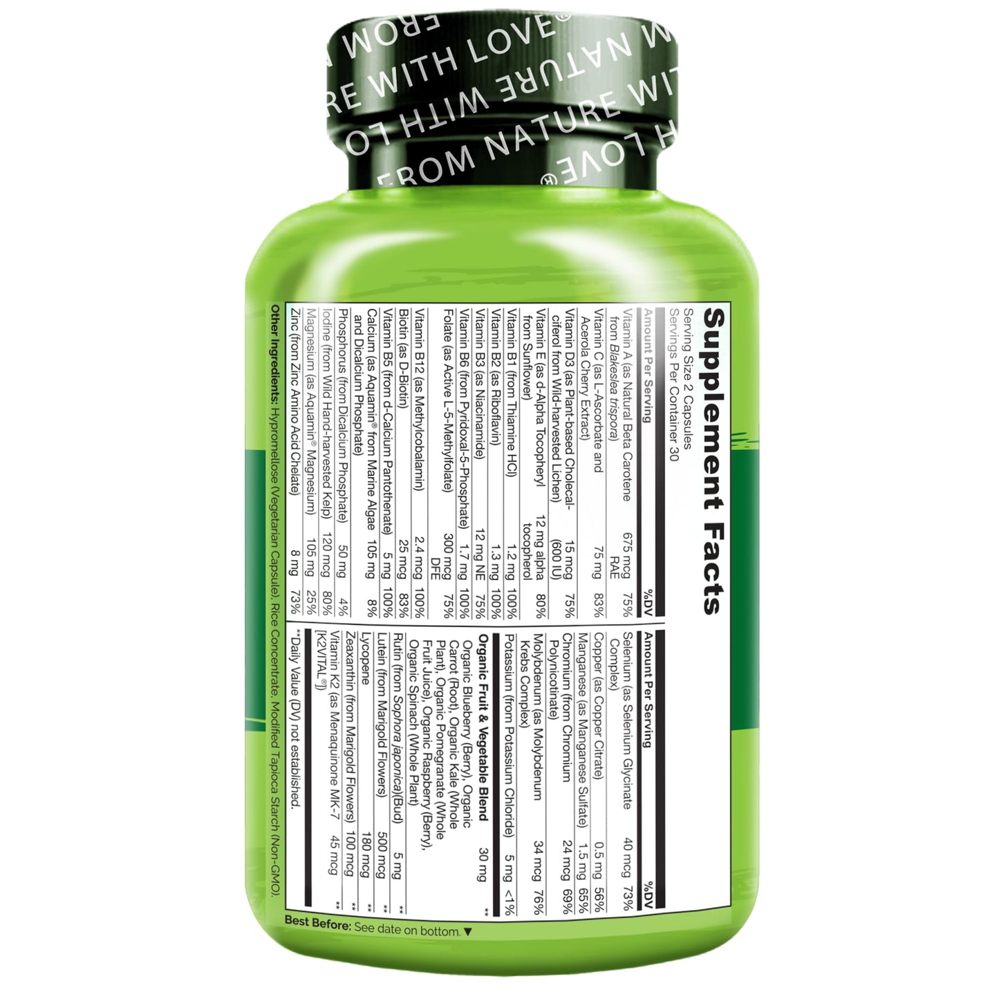 NATURELO Teen Multivitamin - Whole Food Multivitamin for Teenage Boys - Minerals Supplement for Active Kids - PrimeBioHealth - canada supplements