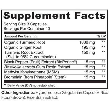 NATURELO Turmeric Curcumin - BioPerine for Better Absorption - Black Pepper, Ginger Root, Curcuminoids - Plant-Based Joint Discomfort Support - PrimeBioHealth - canada supplements
