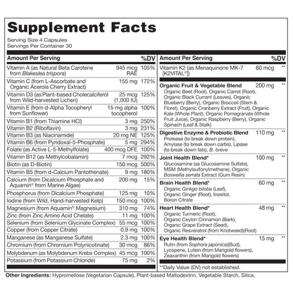 NATURELO Whole Food Multivitamin for Women 50+ (Iron Free) with Vitamins, Minerals, & Organic Extracts - Supplement for Post Menopausal Women Over 50 - PrimeBioHealth - canada supplements