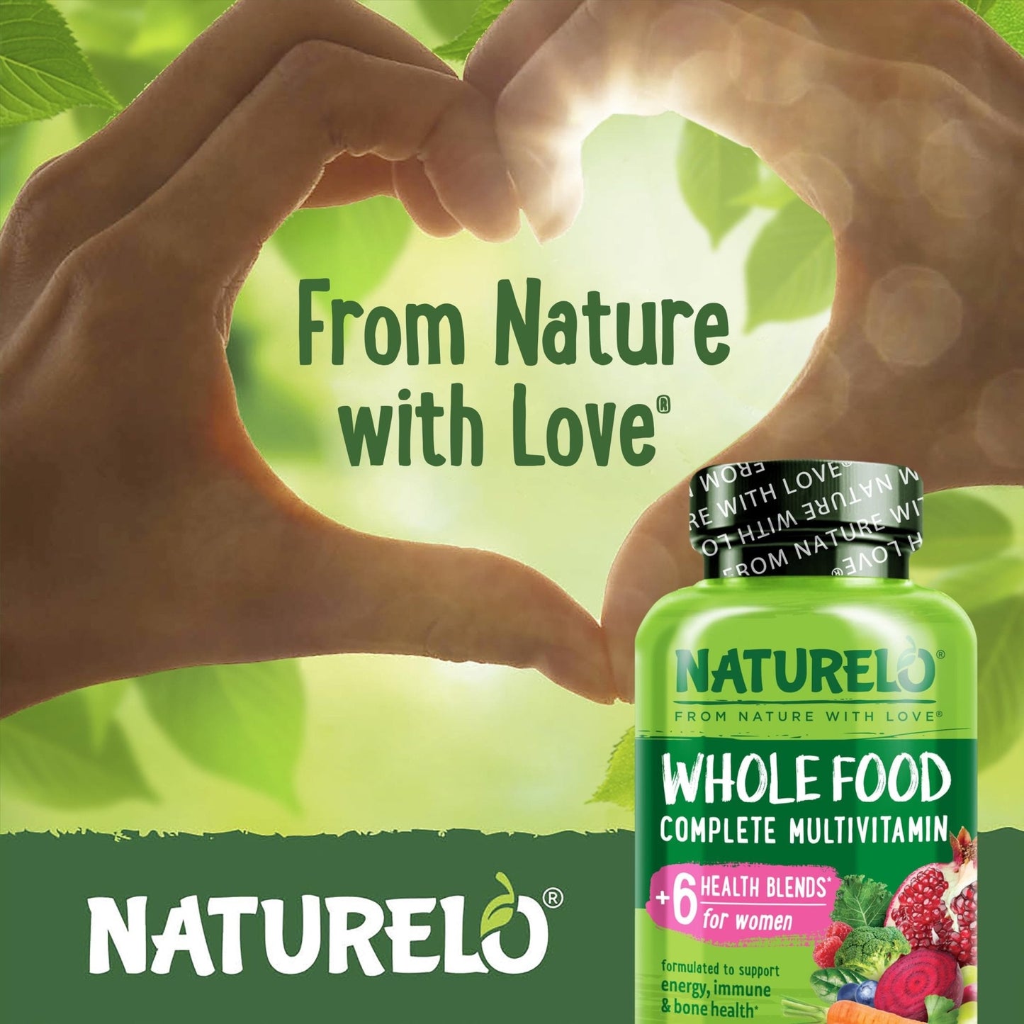 NATURELO Whole Food Multivitamin for Women - with Vitamins, Minerals, & Organic Extracts - Supplement for Energy and Heart Health - PrimeBioHealth - canada supplements