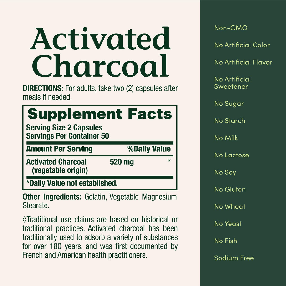 Nature's Bounty Activated Charcoal 260 mg, 100 Capsules, Dietary Supplement to Support a Healthy Lifestyle - PrimeBioHealth - canada supplements