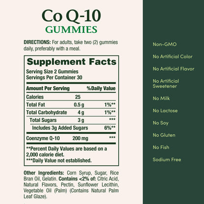 Nature's Bounty CoQ10 Gummies, Supports Heart Health, CoQ10 200mg, Peach Mango Flavor, 60 Count - PrimeBioHealth - canada supplements