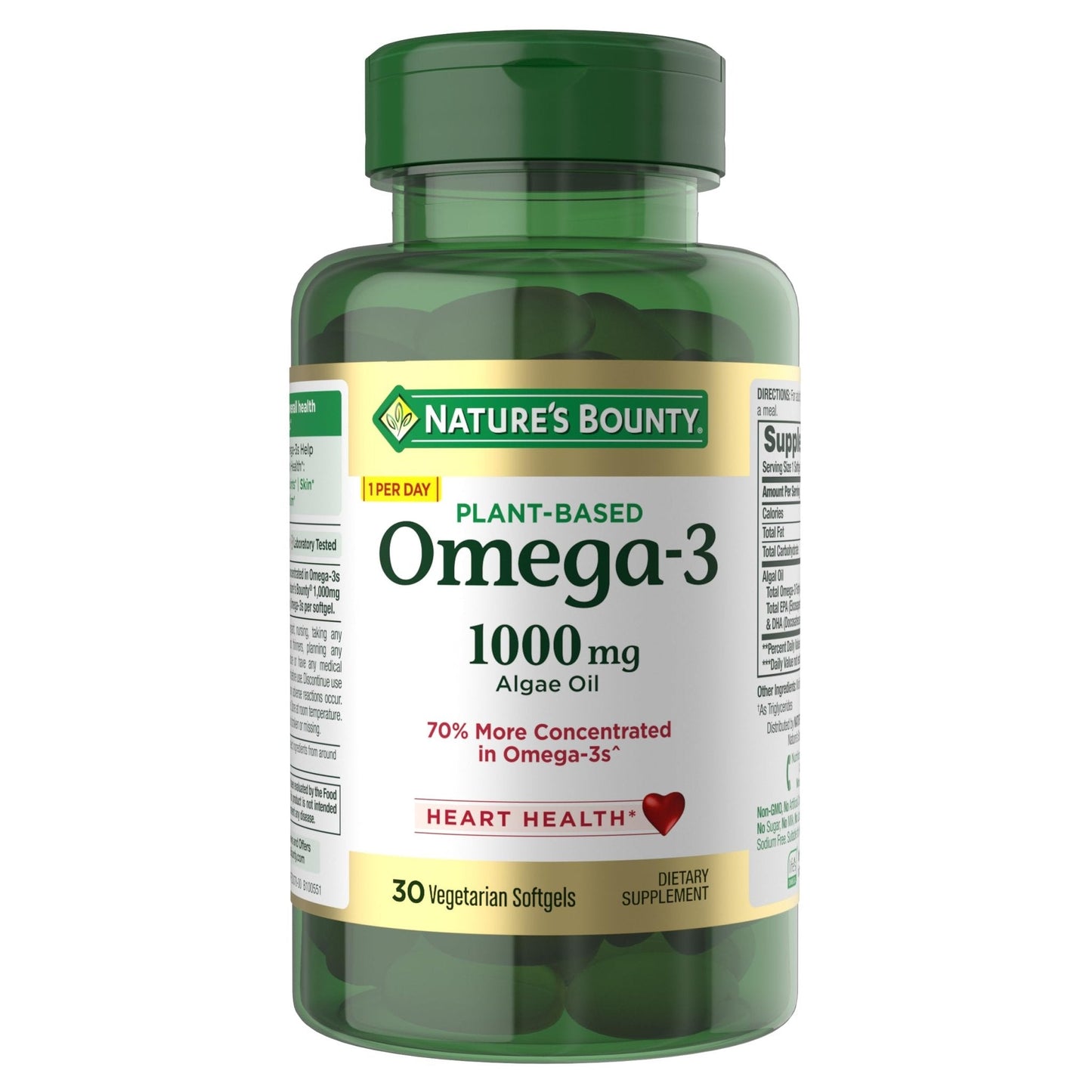 Nature's Bounty Omega 3, Plant-Based Omega 3 Fatty Acid Supplement, 520mg, Supports Whole Body Health Including Heart, Skin, Joint - PrimeBioHealth - canada supplements
