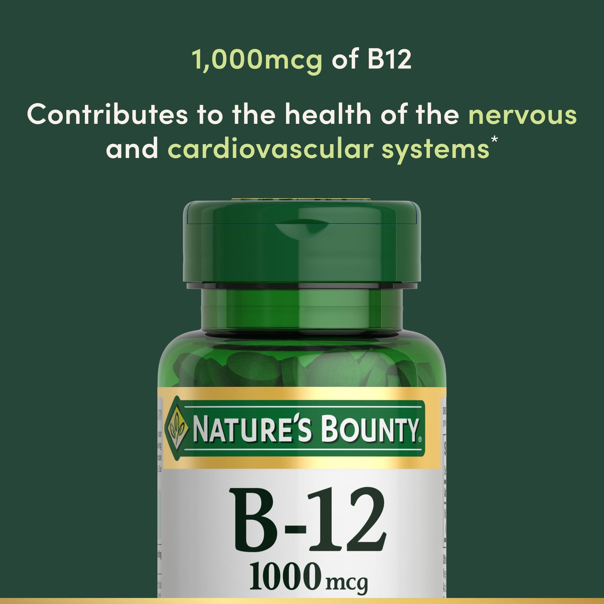 Nature's Bounty Vitamin B12 1000 mcg Supplements, Supports Energy Metabolism, 200 Ct - PrimeBioHealth - canada supplements