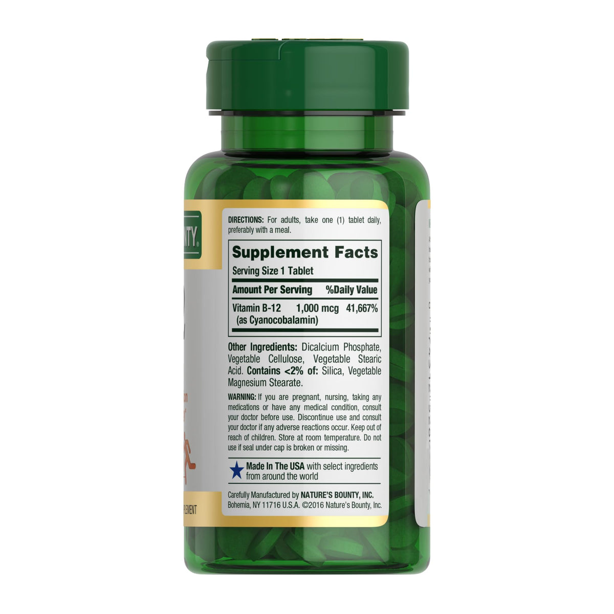 Nature's Bounty Vitamin B12 1000 mcg Supplements, Supports Energy Metabolism, 200 Ct - PrimeBioHealth - canada supplements