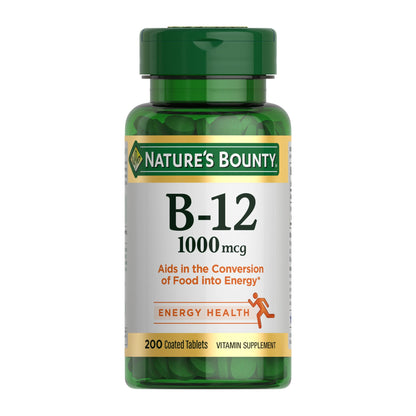 Nature's Bounty Vitamin B12 1000 mcg Supplements, Supports Energy Metabolism, 200 Ct - PrimeBioHealth - canada supplements