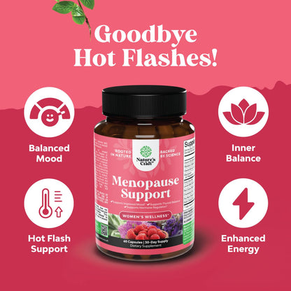 Natures Craft Complete Herbal Menopause Supplement for Women - Female Hormone Balance Capsules for Night Sweats Hot Flashes & Mood Swings with Dong Quai - PrimeBioHealth - canada supplements