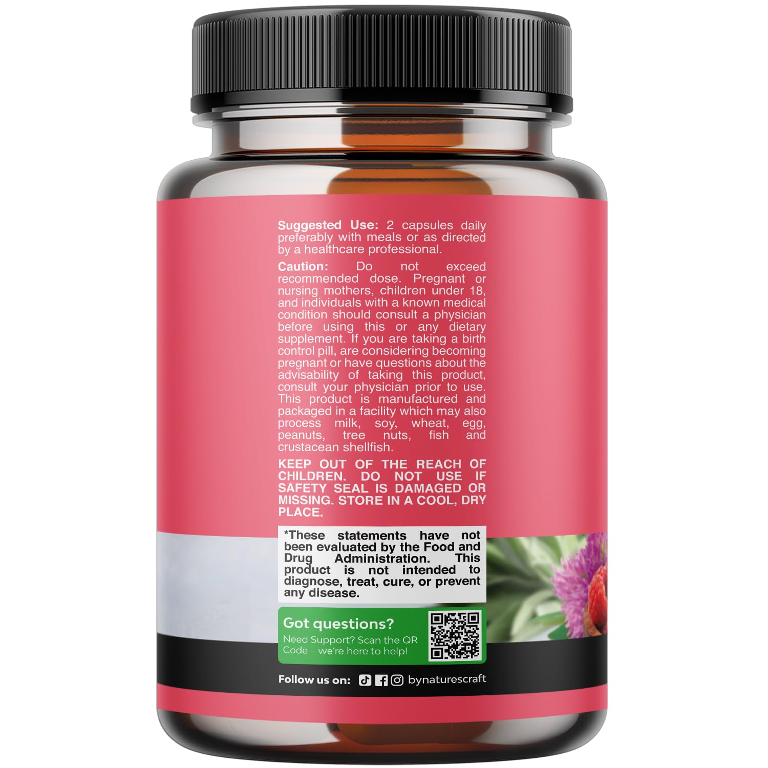 Natures Craft Complete Herbal Menopause Supplement for Women - Female Hormone Balance Capsules for Night Sweats Hot Flashes & Mood Swings with Dong Quai - PrimeBioHealth - canada supplements