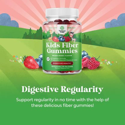 Natures Craft High Prebiotic Fiber Gummies for Kids - Dietary Fiber Supplements for Digestion & Constipation - Chicory Root Kids Immune Gummies - Non-GMO - PrimeBioHealth - canada supplements