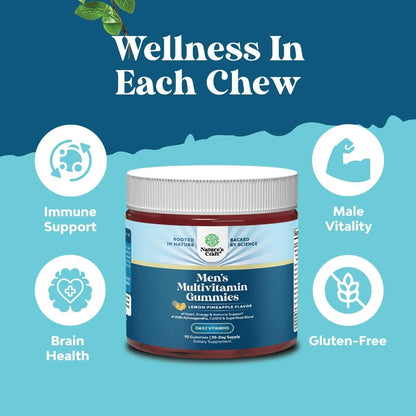 Natures Craft Men's Multivitamin Gummies with Superfood Complex - Daily Multivitamin for Men Gummies with CoQ10 and Ashwagandha - PrimeBioHealth - canada supplements