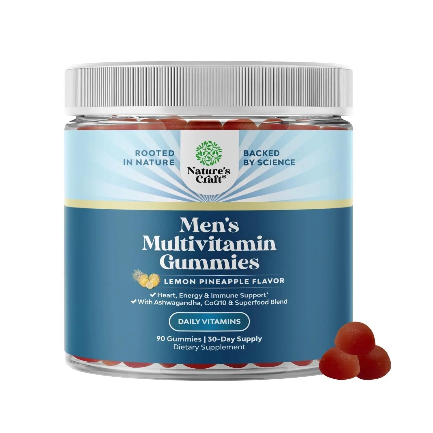 Natures Craft Men's Multivitamin Gummies with Superfood Complex - Daily Multivitamin for Men Gummies with CoQ10 and Ashwagandha - PrimeBioHealth - canada supplements