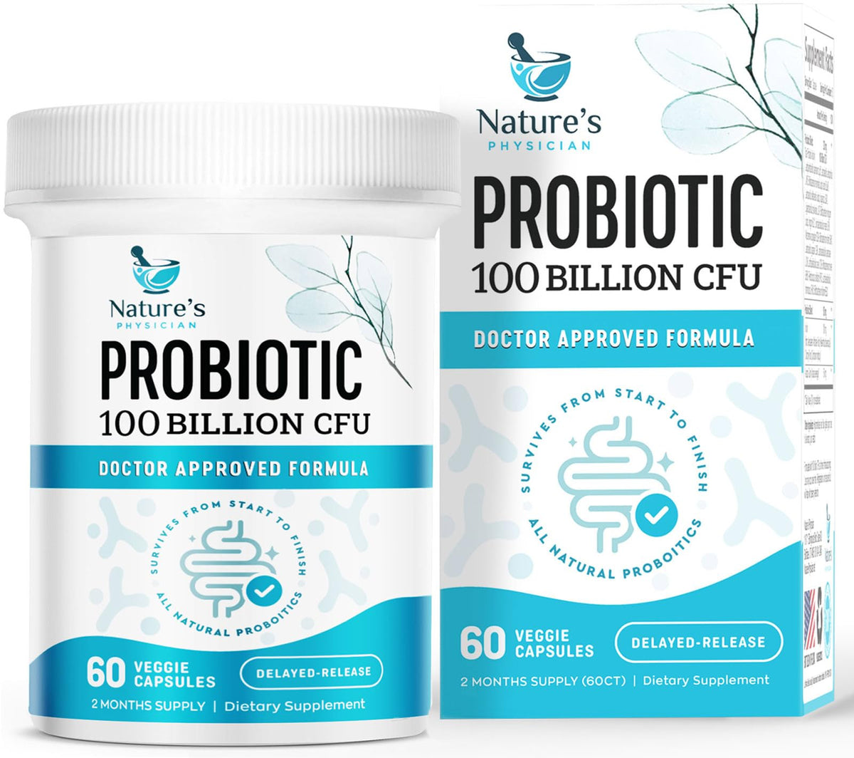 Nature's Physician Probiotics - 100 Billion CFU Per Capsule - 16 Strains + Prebiotics - Best Probiotic Supplement for Women & Men - Supports Immune, - PrimeBioHealth - canada supplements