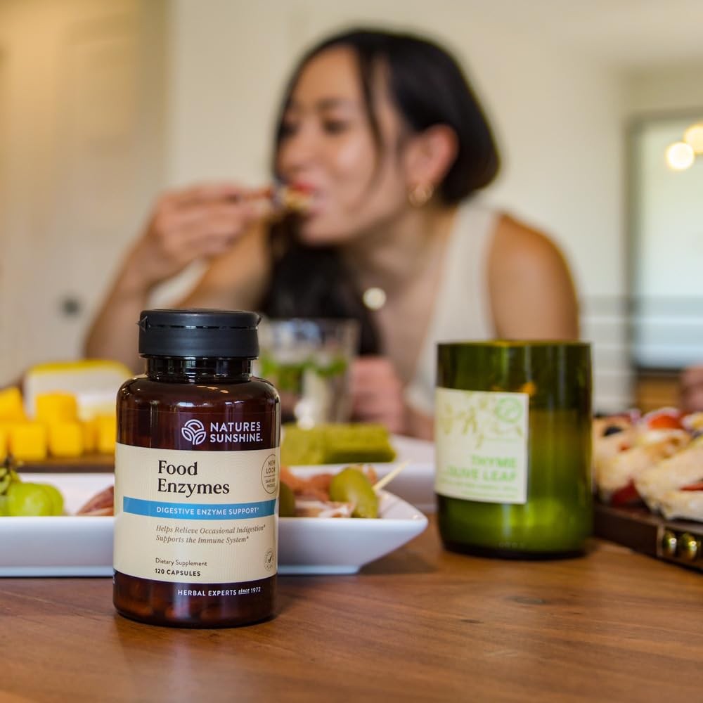 Nature's Sunshine Food Enzymes - Digestive Support with Prebiotics and Probiotics for Gut Health - Digestive Enzyme Supplement for Digestive Health - PrimeBioHealth - canada supplements