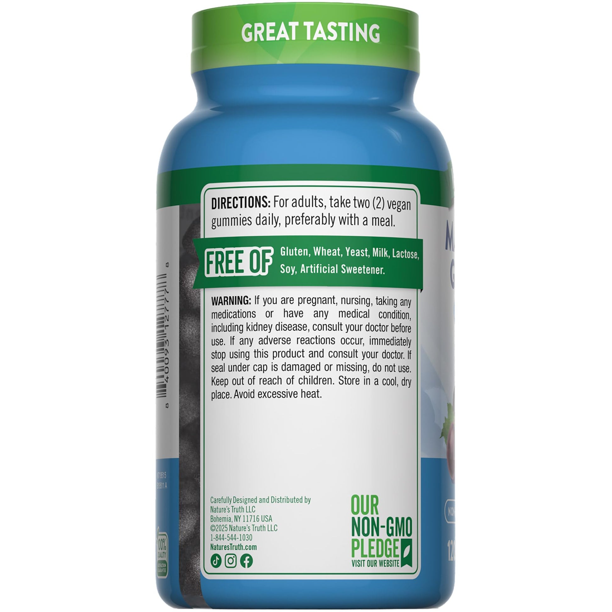 Nature's Truth Magnesium Glycinate Gummies for Adults | 200mg | 120 Count | Grape Flavor | Vegan, Non-GMO & Gluten Free Supplement - PrimeBioHealth - canada supplements
