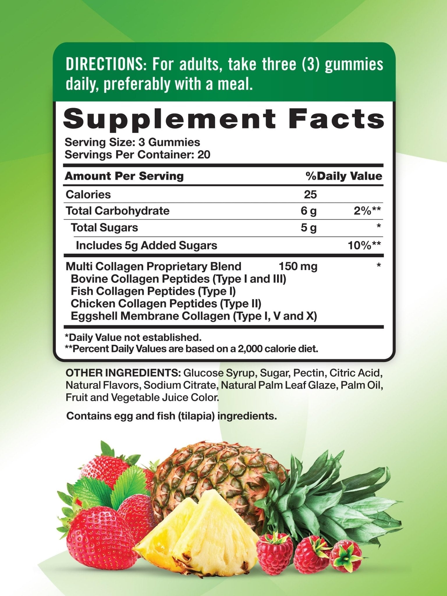Nature's Truth Multi Collagen Gummies | Type I, II, III, V, X | 60 Count | Non-GMO & Gluten Free Complex Supplement | Mixed Fruit Flavor - PrimeBioHealth - canada supplements