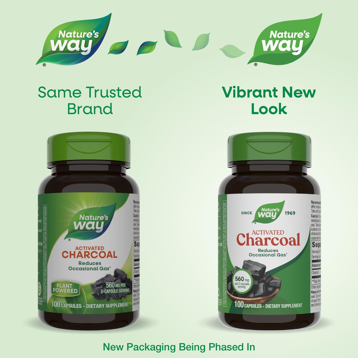 Nature's Way Activated Charcoal, Binds Unwanted Materials and Gas in the Digestive Tract*, 560 mg per 2-Capsule Serving, - PrimeBioHealth - canada supplements