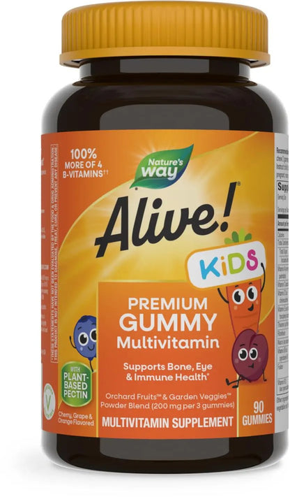 Nature's Way Alive! Children's Premium Gummy Multivitamin, Gluten Free, Made with Pectin, 90 Gummies - PrimeBioHealth - canada supplements