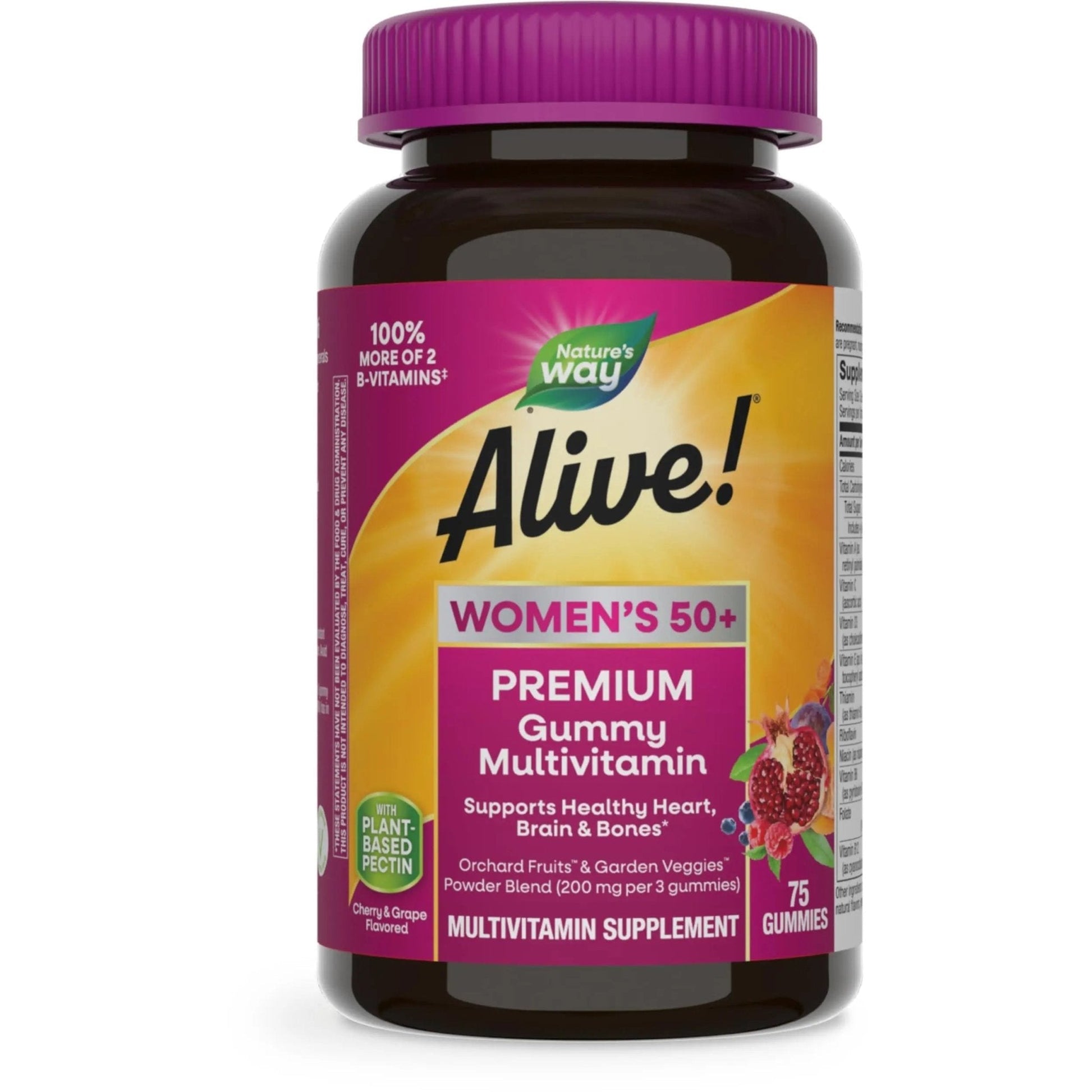 Nature’s Way Alive! Women’s 50+ Premium Gummy Multivitamin, Supports Healthy Heart, Brain & Bones*, B-Vitamins - PrimeBioHealth - canada supplements