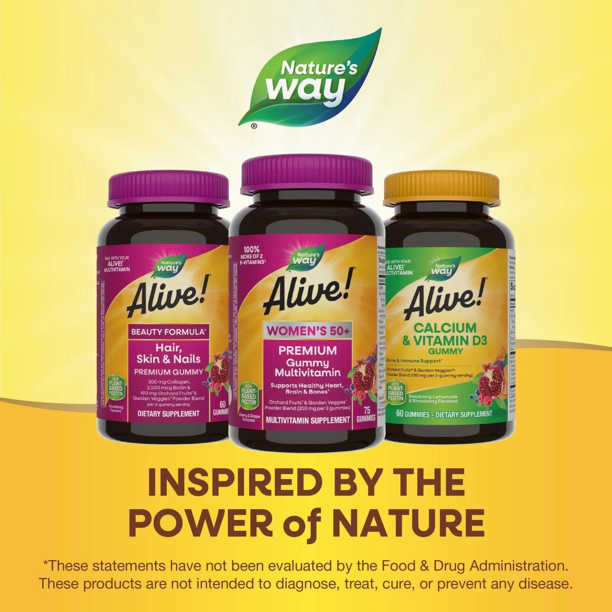 Nature’s Way Alive! Women’s 50+ Premium Gummy Multivitamin, Supports Healthy Heart, Brain & Bones*, B-Vitamins - PrimeBioHealth - canada supplements