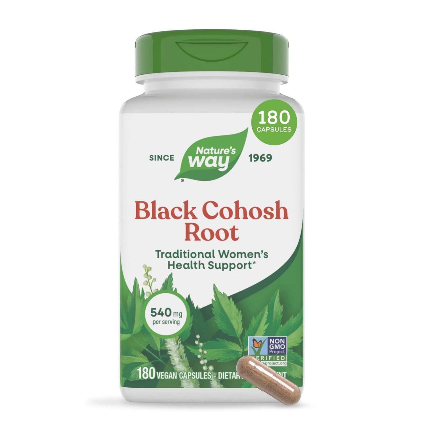 Nature’s Way Herbs Black Cohosh Root Capsules, Traditional Women’s Herbal Supplement*, Cimicifuga Racemosa Root, - PrimeBioHealth - canada supplements