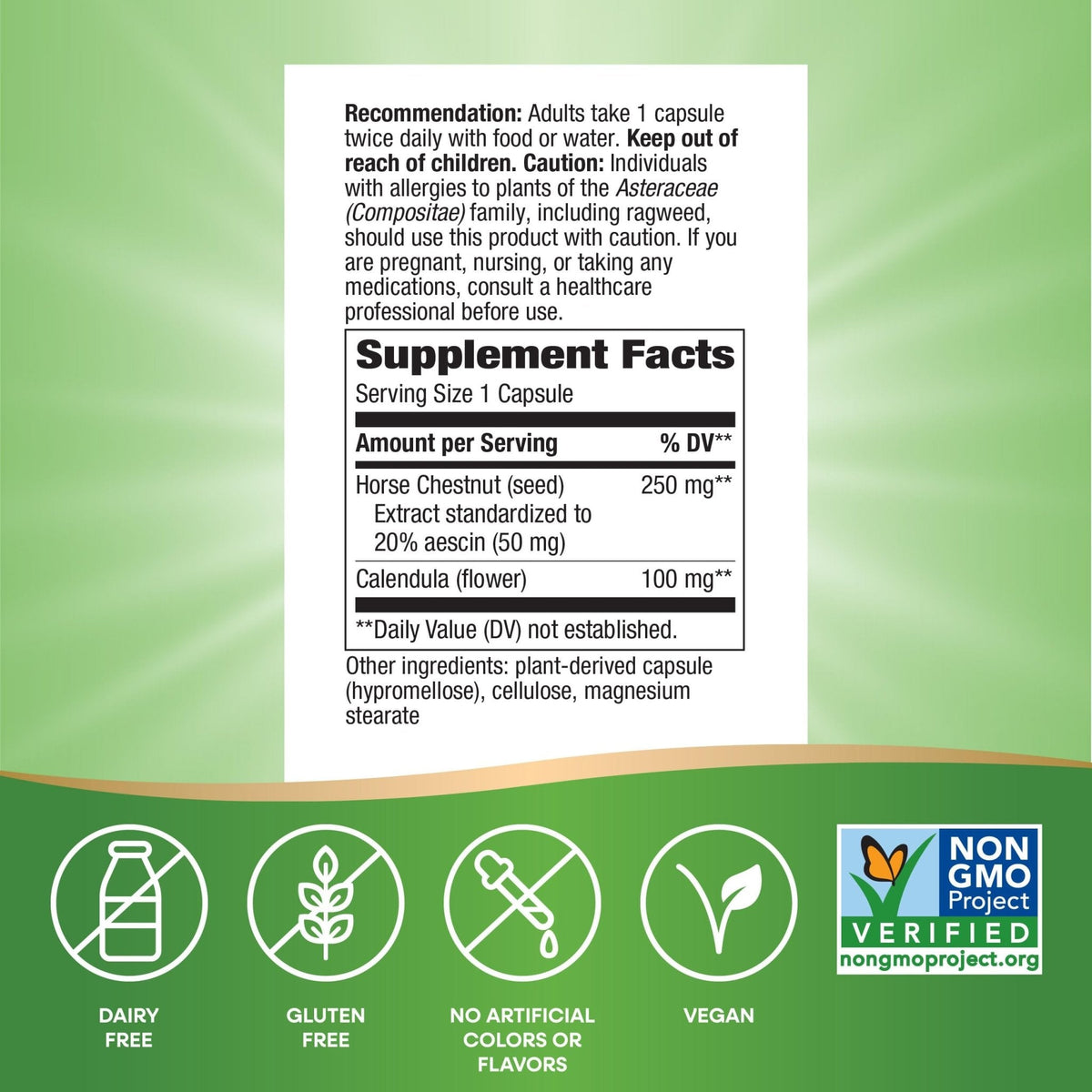 Nature's Way Horse Chestnut Extract, Premium Extract, Promotes Healthy Leg Veins*, 250 mg per Serving, Vegan - PrimeBioHealth - canada supplements
