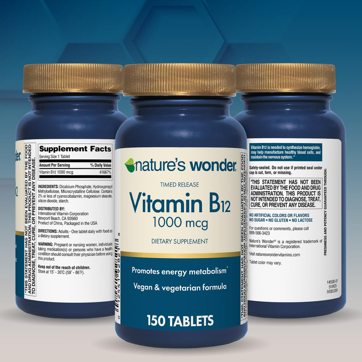 Nature's Wonder Vitamin B12 1000 mcg Timed Release Tablets for Energy Metabolism, Supports Brain Health and Nervous System Health - PrimeBioHealth - canada supplements