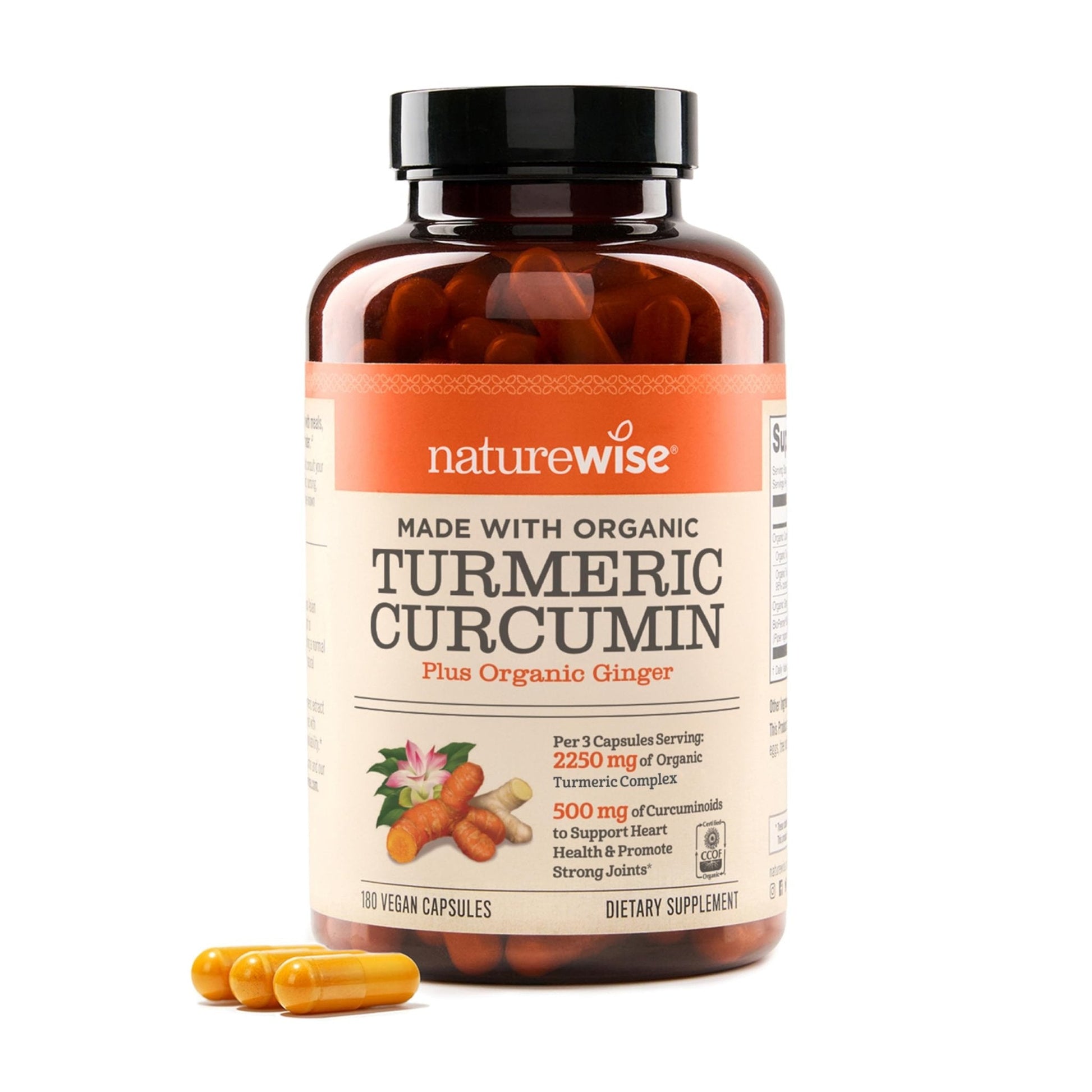 NatureWise Curcumin Turmeric 2250mg - 95% Curcuminoids & BioPerine Black Pepper Extract for Advanced Absorption - Daily Joint and Immune Health Support - PrimeBioHealth - canada supplements