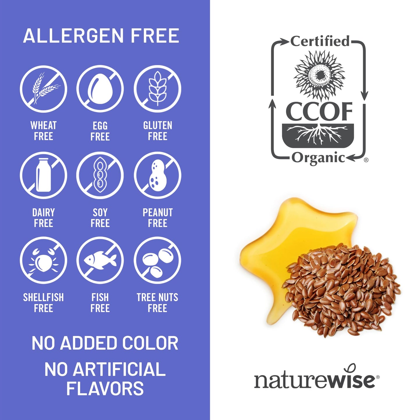 NatureWise Flaxseed Oil 1,242 mg, Fish Free Omega 3 6 9 with 720mg ALA, Dietary Supplement for Heart Health Support - Organic, Cold Pressed, - PrimeBioHealth - canada supplements