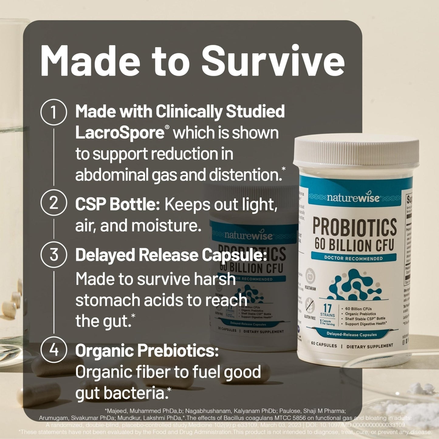 NatureWise Probiotics 60 Billion CFU - 17 Strains + Organic Prebiotics - Immune, Digestive & Gut Health Support for Women & Men - Vegetarian, Gluten-Free, - PrimeBioHealth - canada supplements