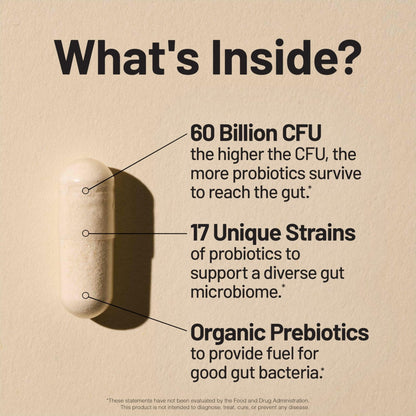 NatureWise Probiotics 60 Billion CFU - 17 Strains + Organic Prebiotics - Immune, Digestive & Gut Health Support for Women & Men - Vegetarian, Gluten-Free, - PrimeBioHealth - canada supplements