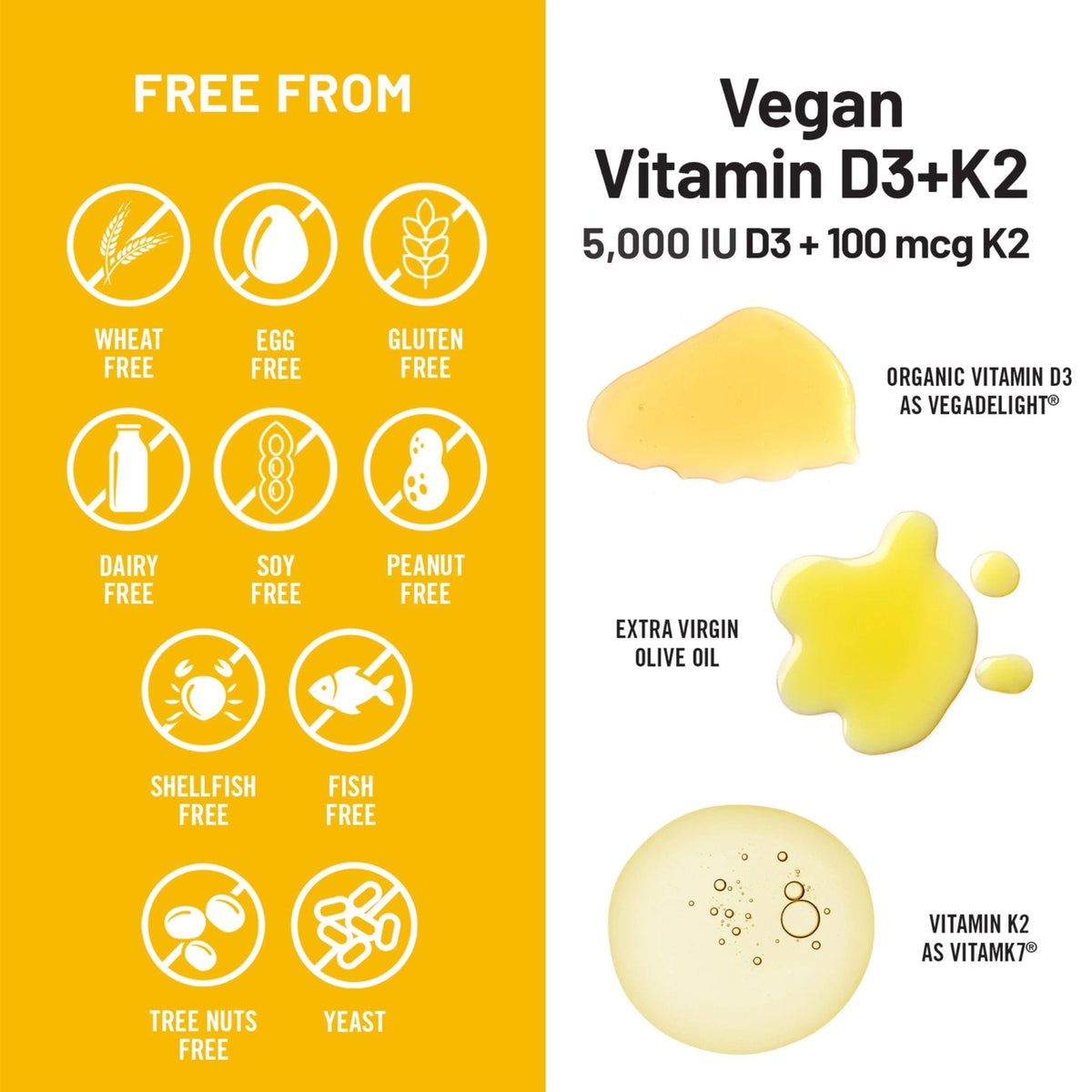NatureWise Vegan Vitamin D3 + K2 - Natural D3 5000IU + Natural Vitamin K2 100mcg - Bone Support - High Absorption - PrimeBioHealth - canada supplements