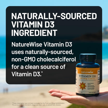 NatureWise Vitamin D3 5000iu (125 mcg) 1 Year Supply for Immune Support, Healthy Muscle Function, and Bone Health - Non-GMO - PrimeBioHealth - canada supplements