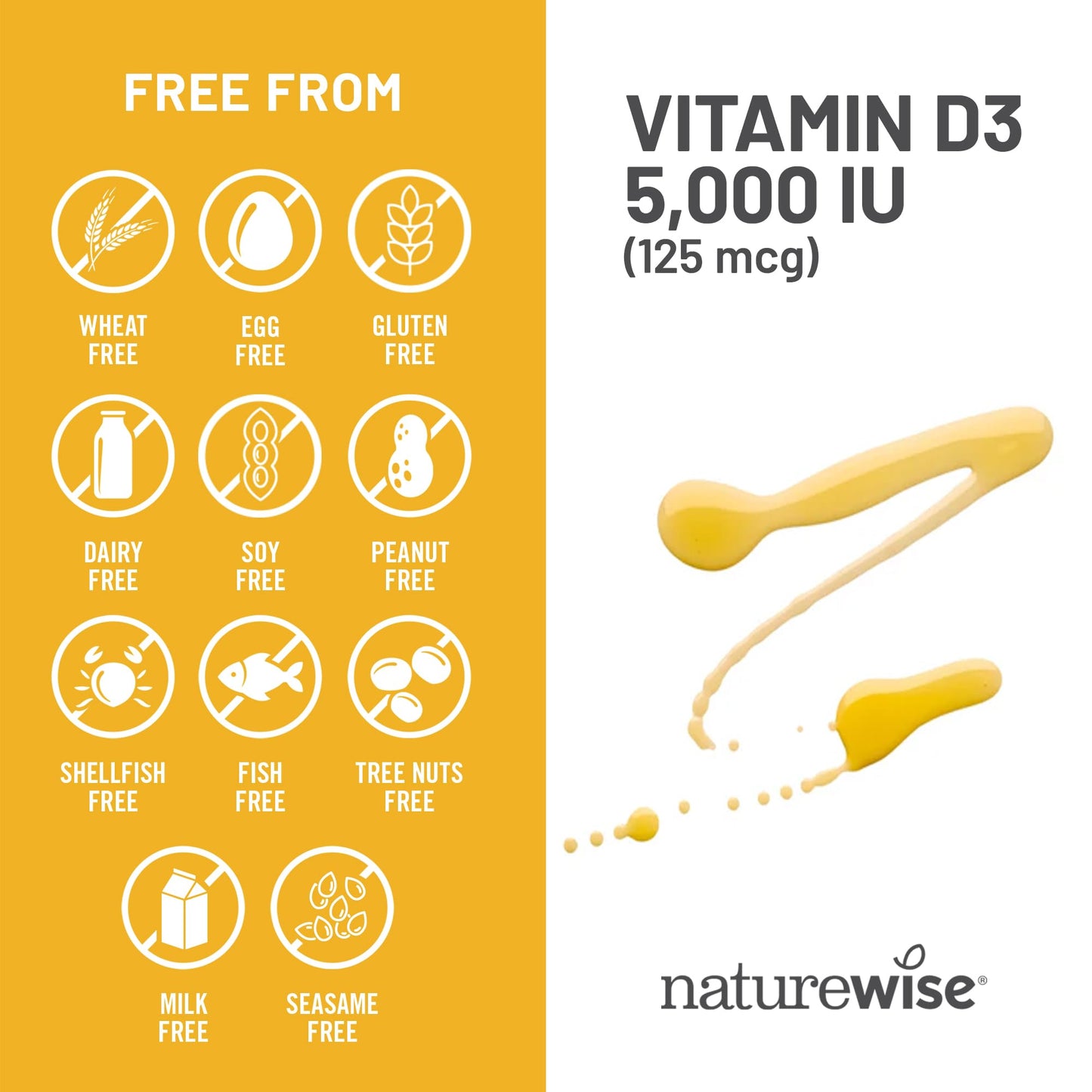NatureWise Vitamin D3 5000iu (125 mcg) 1 Year Supply for Immune Support, Healthy Muscle Function, and Bone Health - Non-GMO - PrimeBioHealth - canada supplements