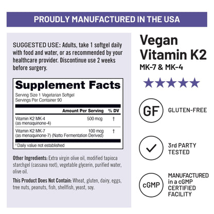 NatureWise Vitamin K2 600mcg Supplement with MK-7 100mcg & MK-4 500mcg - Enhanced Bioavailable Formula - K Complex for Bone and Heart Health - PrimeBioHealth - canada supplements