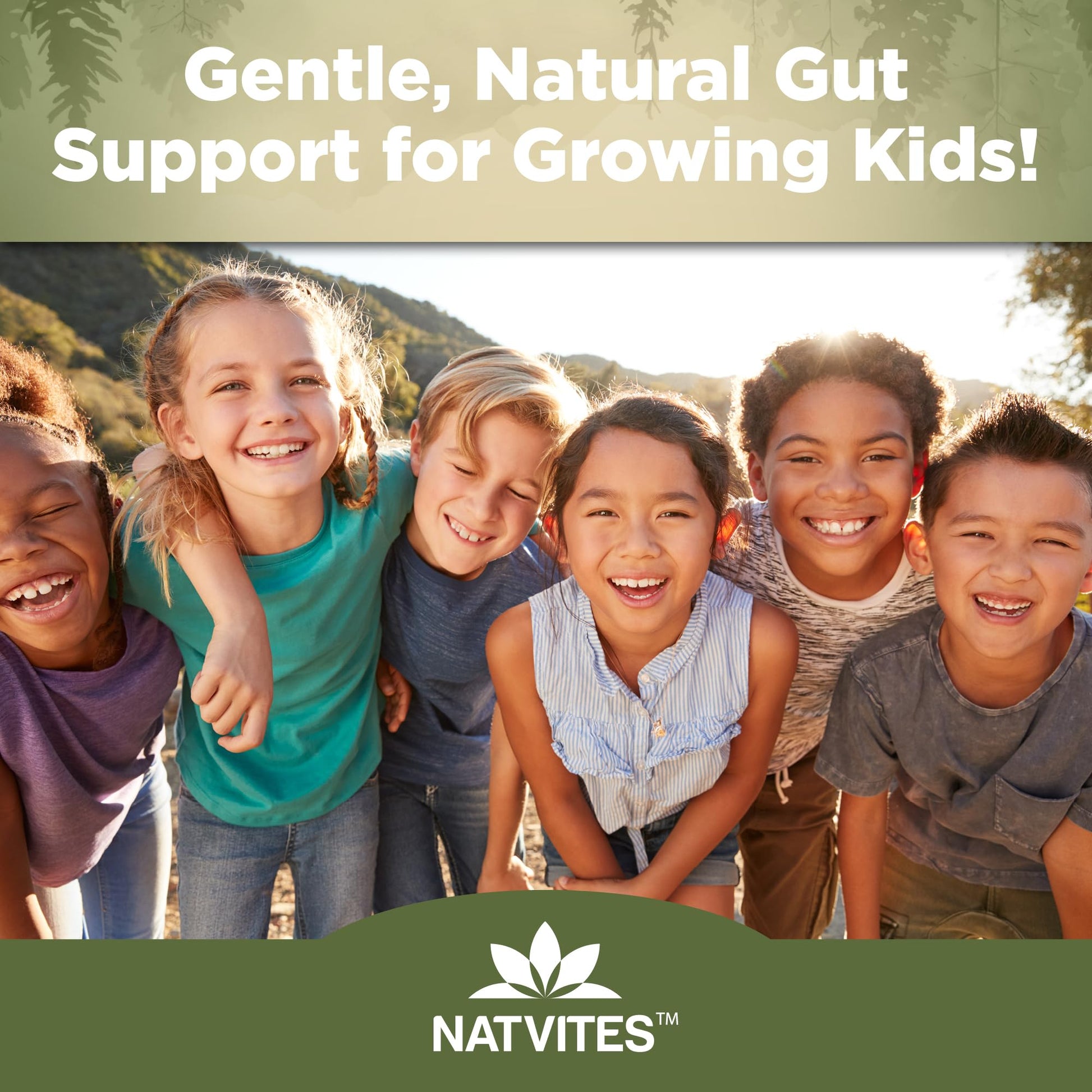 Natvites Prebiotic Kids Fiber Gummies, for Children Ages 2 & Up - Sugar Free Vegetarian Gelatin Free Non-GMO, Kids Fiber Supplements - PrimeBioHealth - canada supplements
