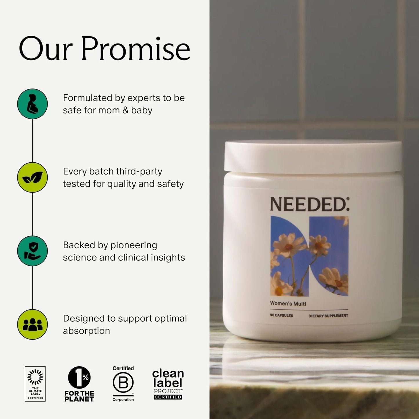 Needed. Multivitamin for Women with 23 Vitamins, Minerals and Antioxidants - Daily Womens Multivitamin - PrimeBioHealth - canada supplements