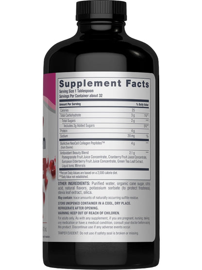 NeoCell Advanced Liquid Collagen | 4000 mg | Pomegranate and Fruit Juice Concentrates | for Women and Men | 16 fl oz - PrimeBioHealth - canada supplements